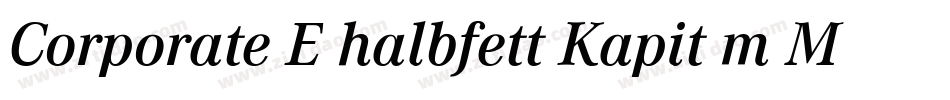 Corporate E halbfett Kapit m Medziff字体转换